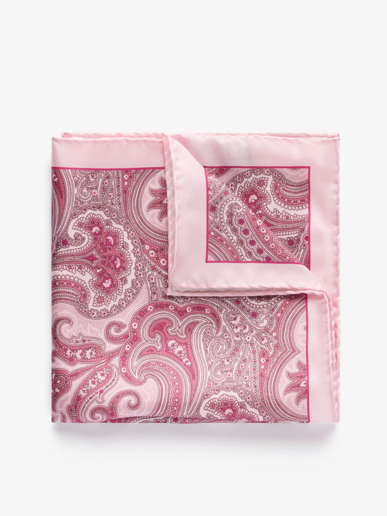 Pink Paisley Pocket Square