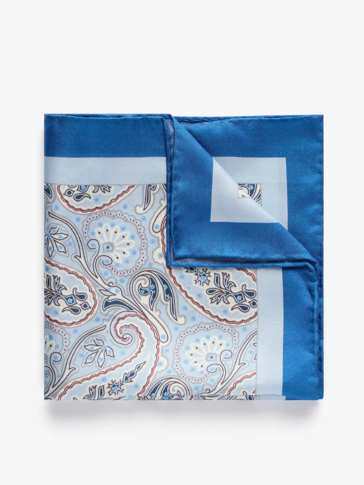 Blue Paisley Pocket Square