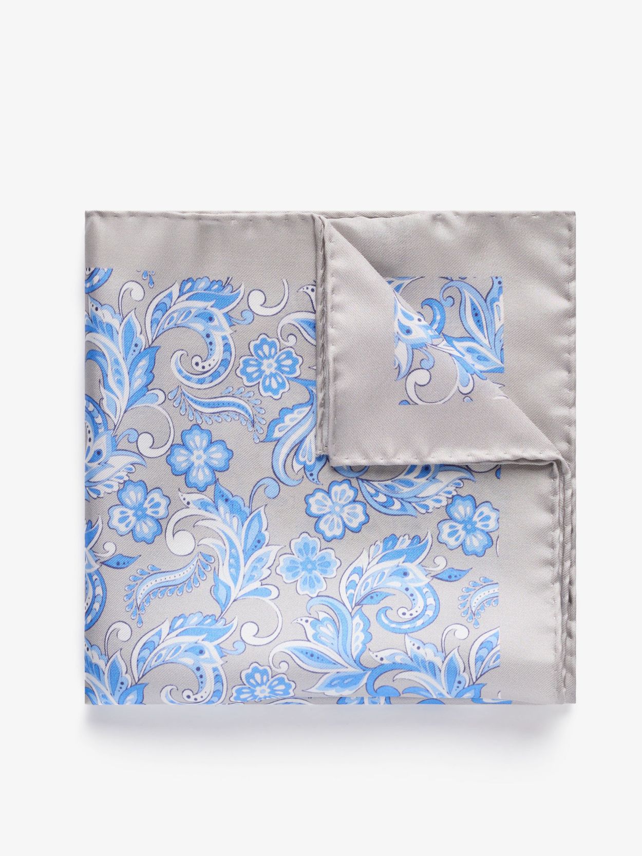 Beige Floral Pocket Square