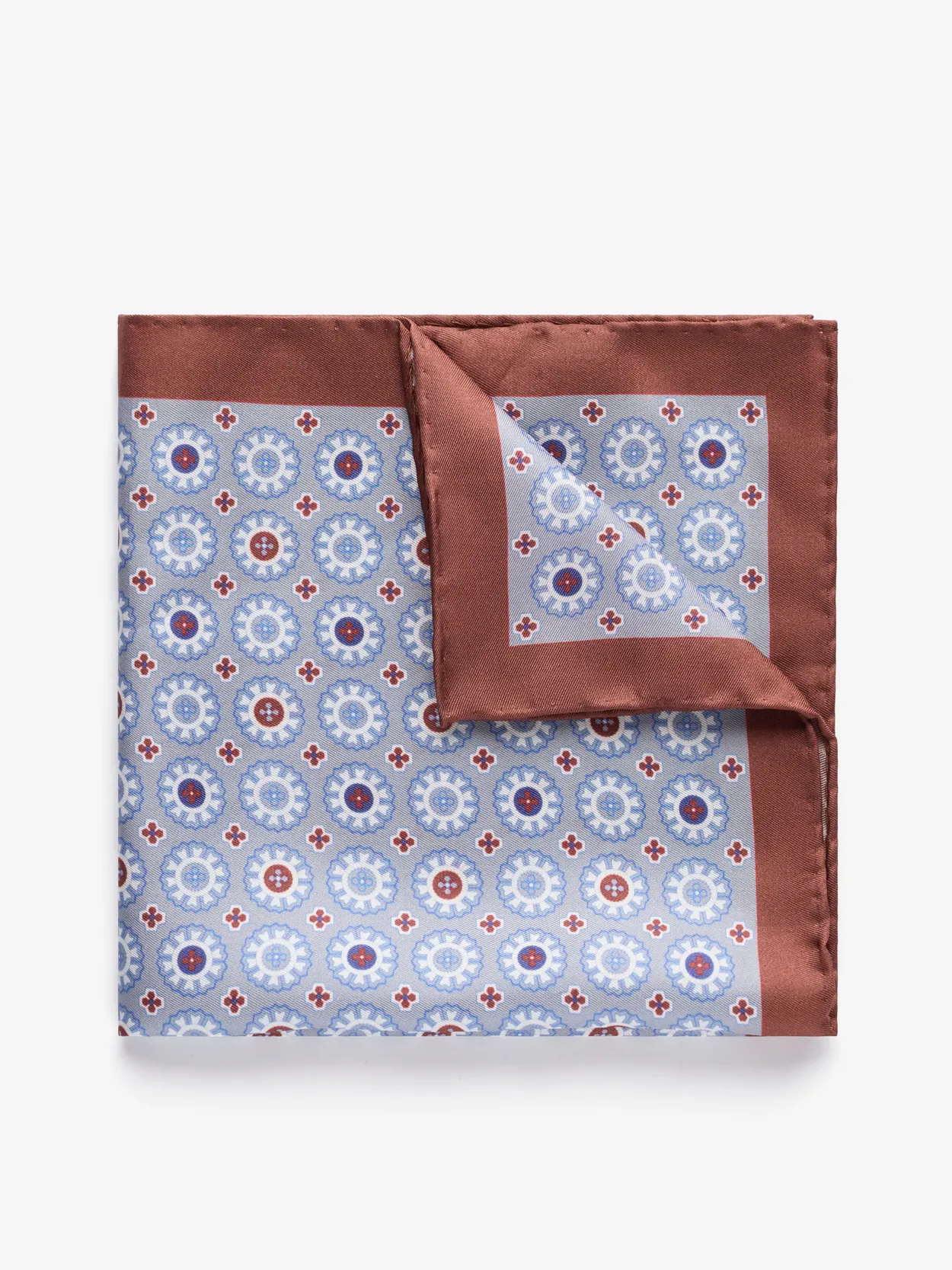 Blue Pocket Square Geometric