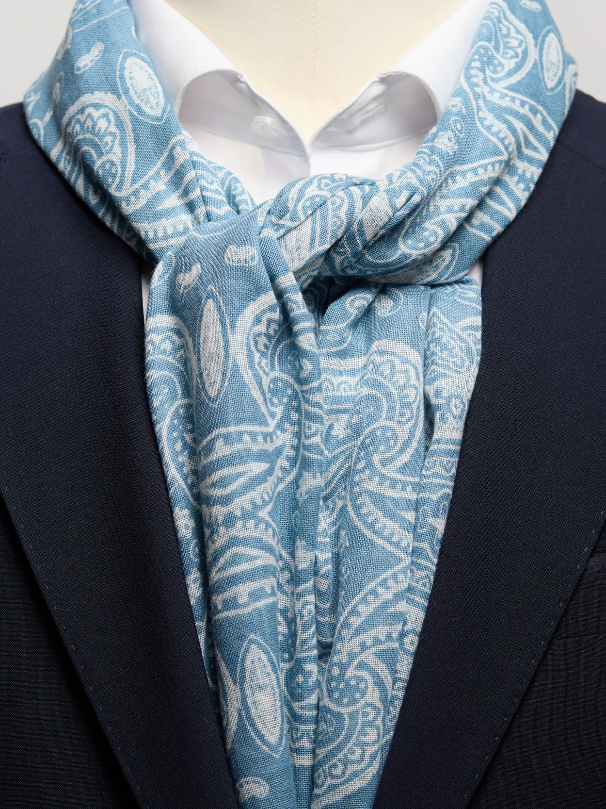 Blue Paisley Scarf Cotton