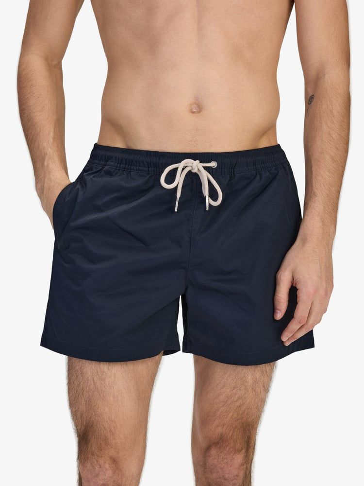 Marineblaue Badeshorts