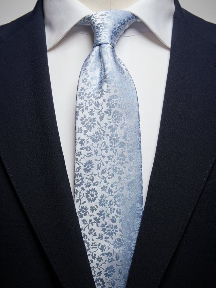Light Blue Floral Tie
