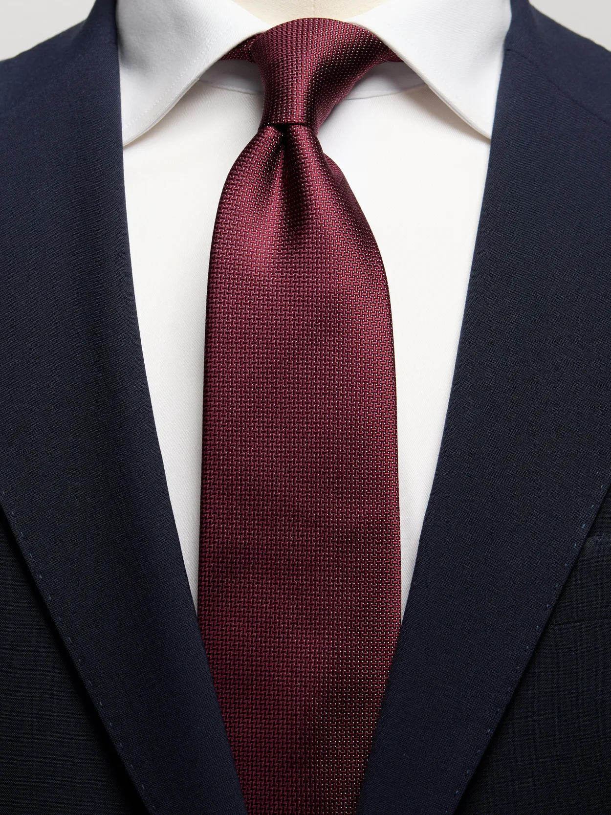 Burgundy Structure Tie Silk