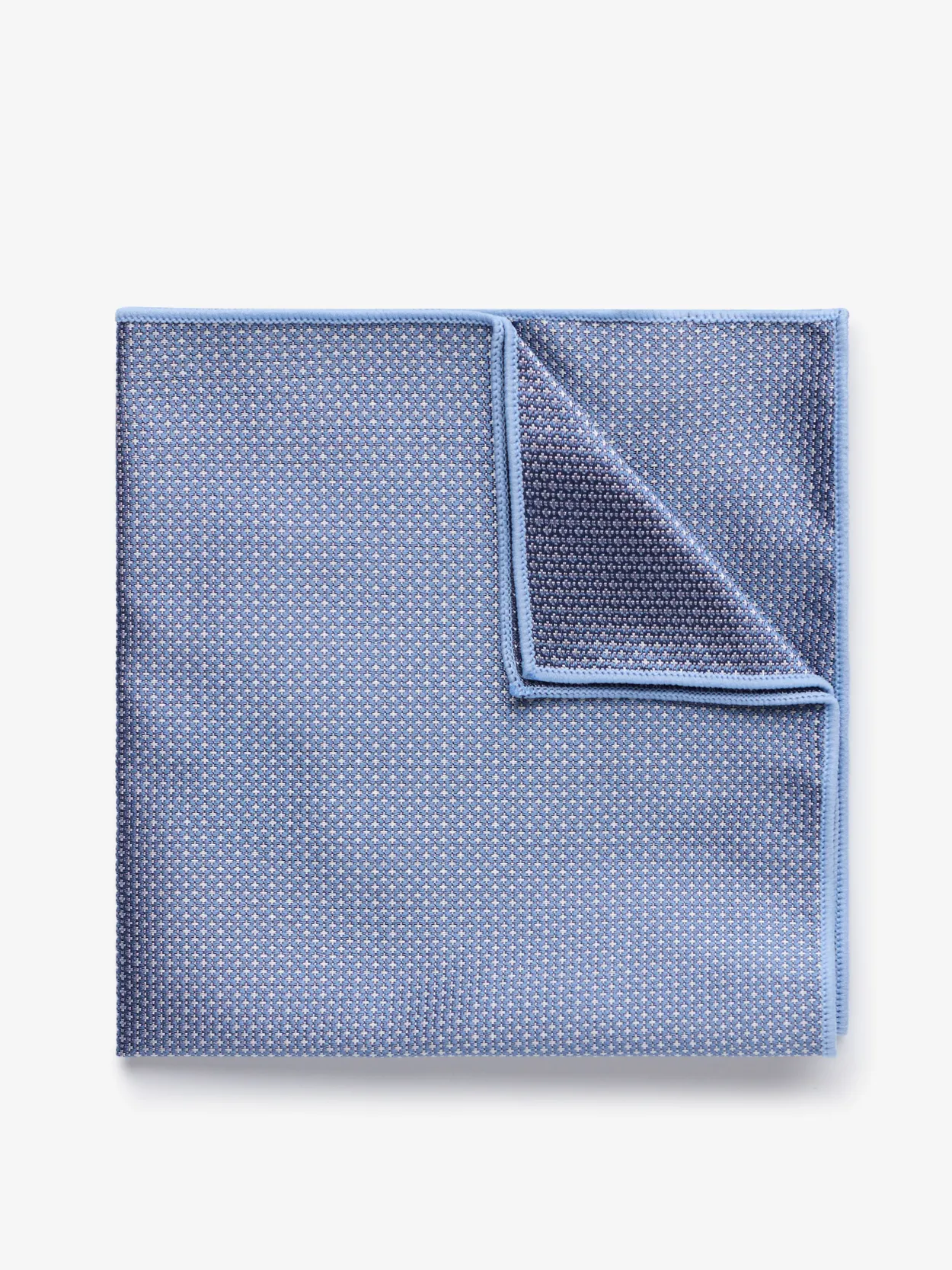 Blue Structure Pocket Square Silk