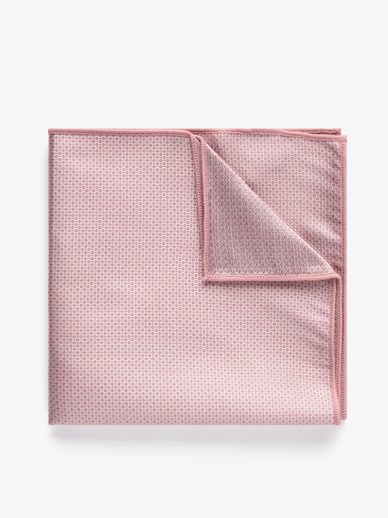 Pink Structure Pocket Square Silk