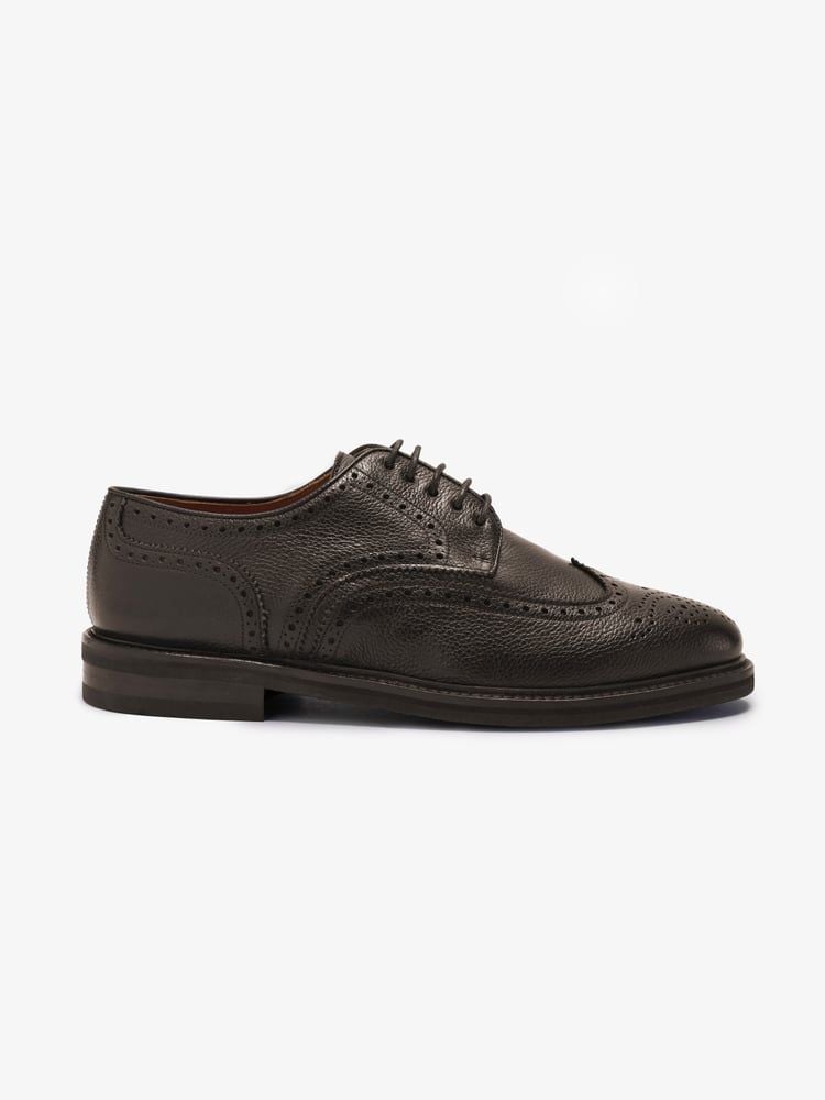 Dark Brown Derby Brogue Shoes
