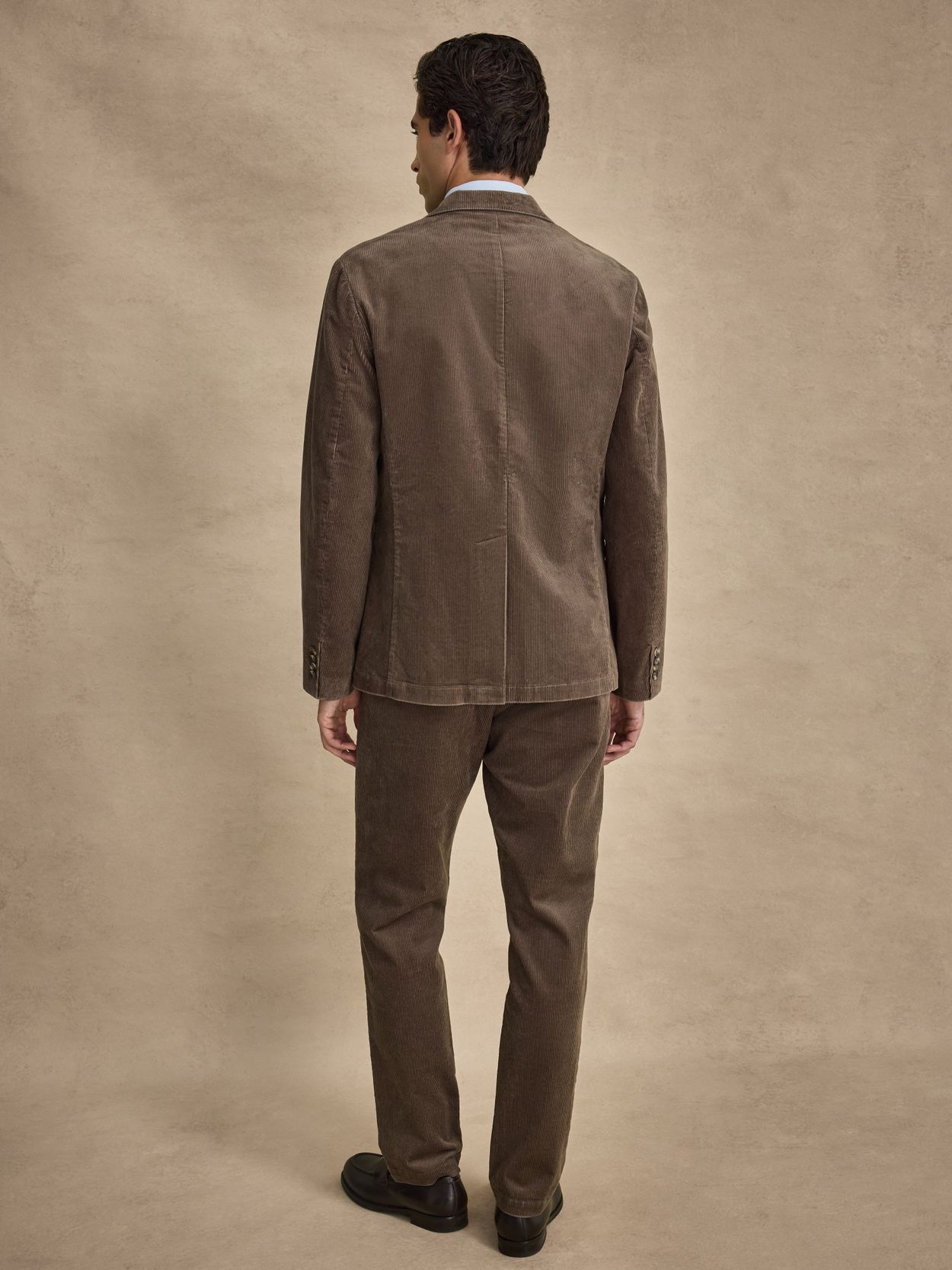 Image number 6 for product Taupe Fløjls Jakkesæt