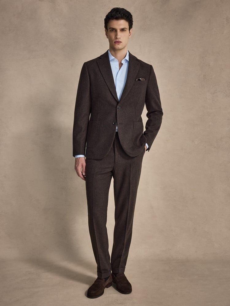 Dark Brown Flannel Suit