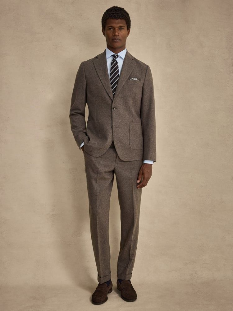 Taupe Flannel Suit