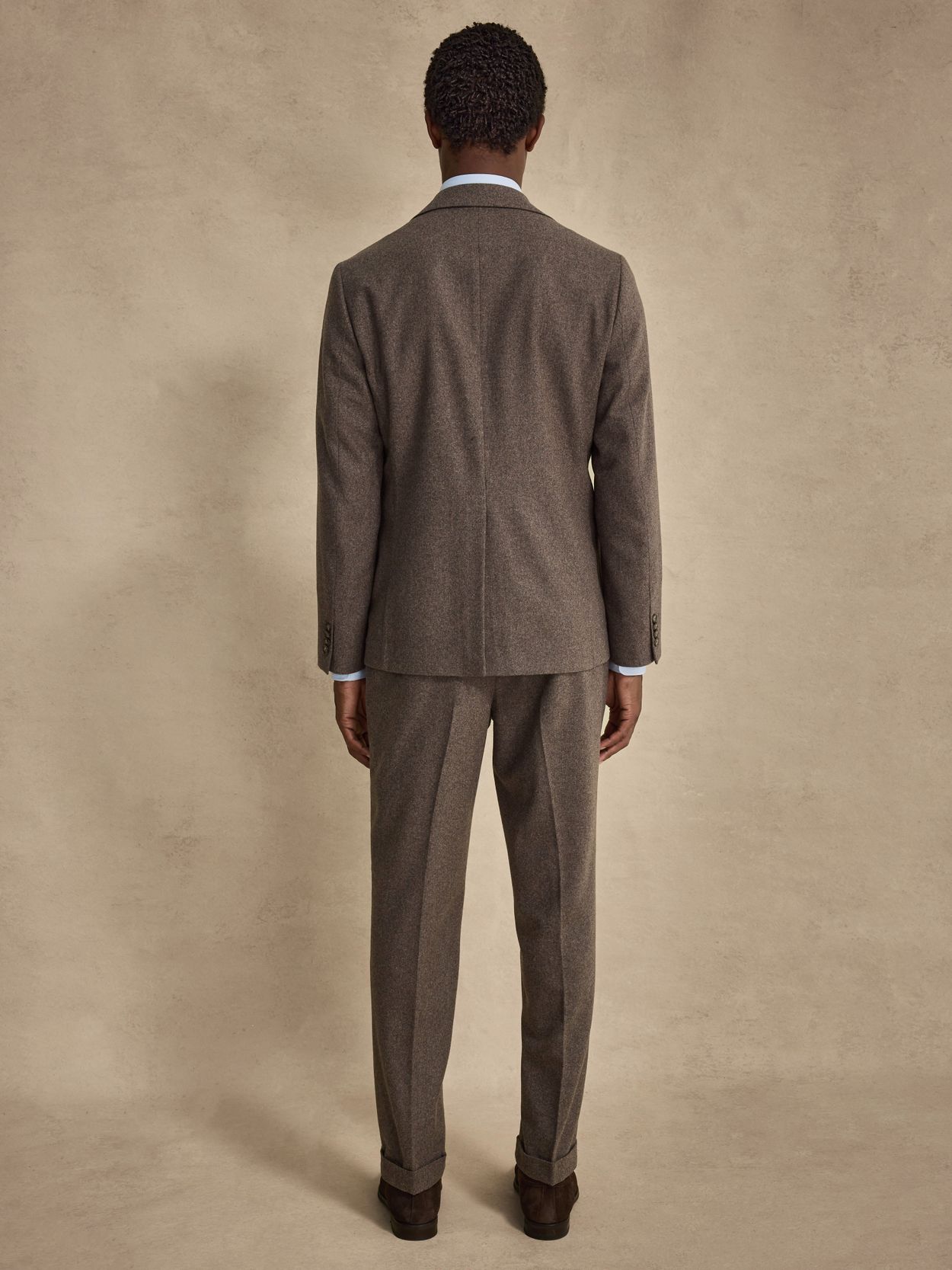 Image number 7 for product Taupe Flannel Jakkesæt