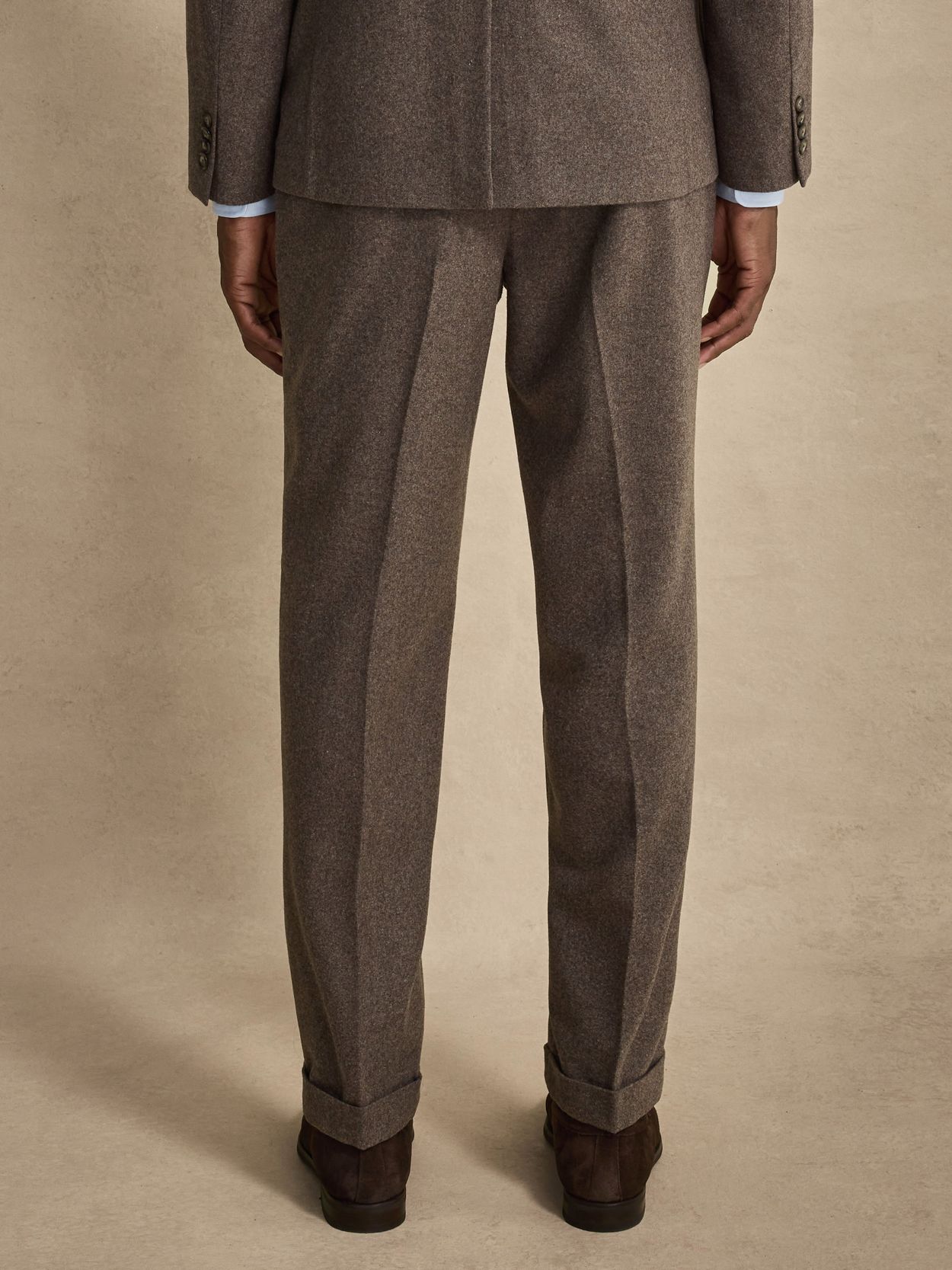 Image number 8 for product Taupe Flannel Jakkesæt
