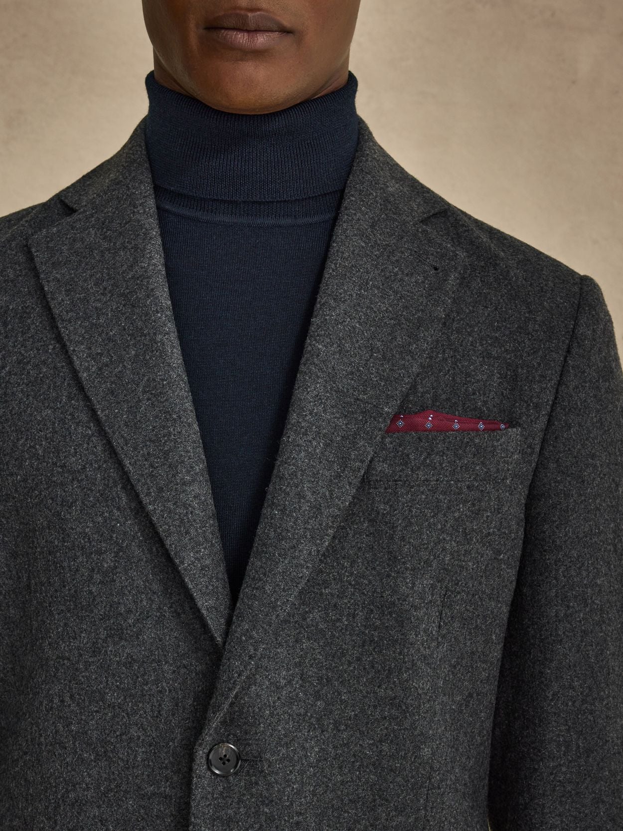 Image number 3 for product Mørkegrå Flannel Jakkesæt