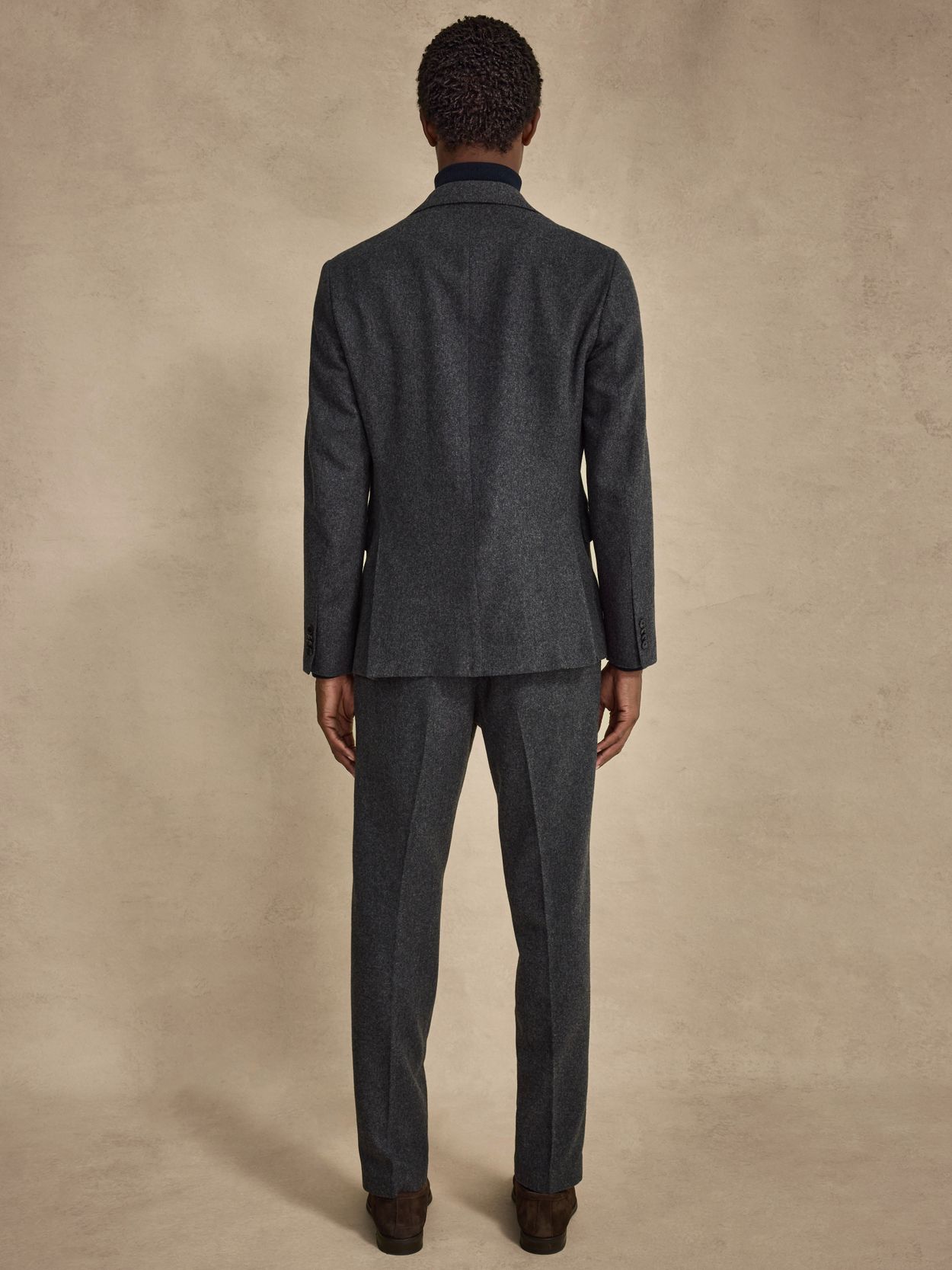 Image number 9 for product Mørkegrå Flannel Jakkesæt