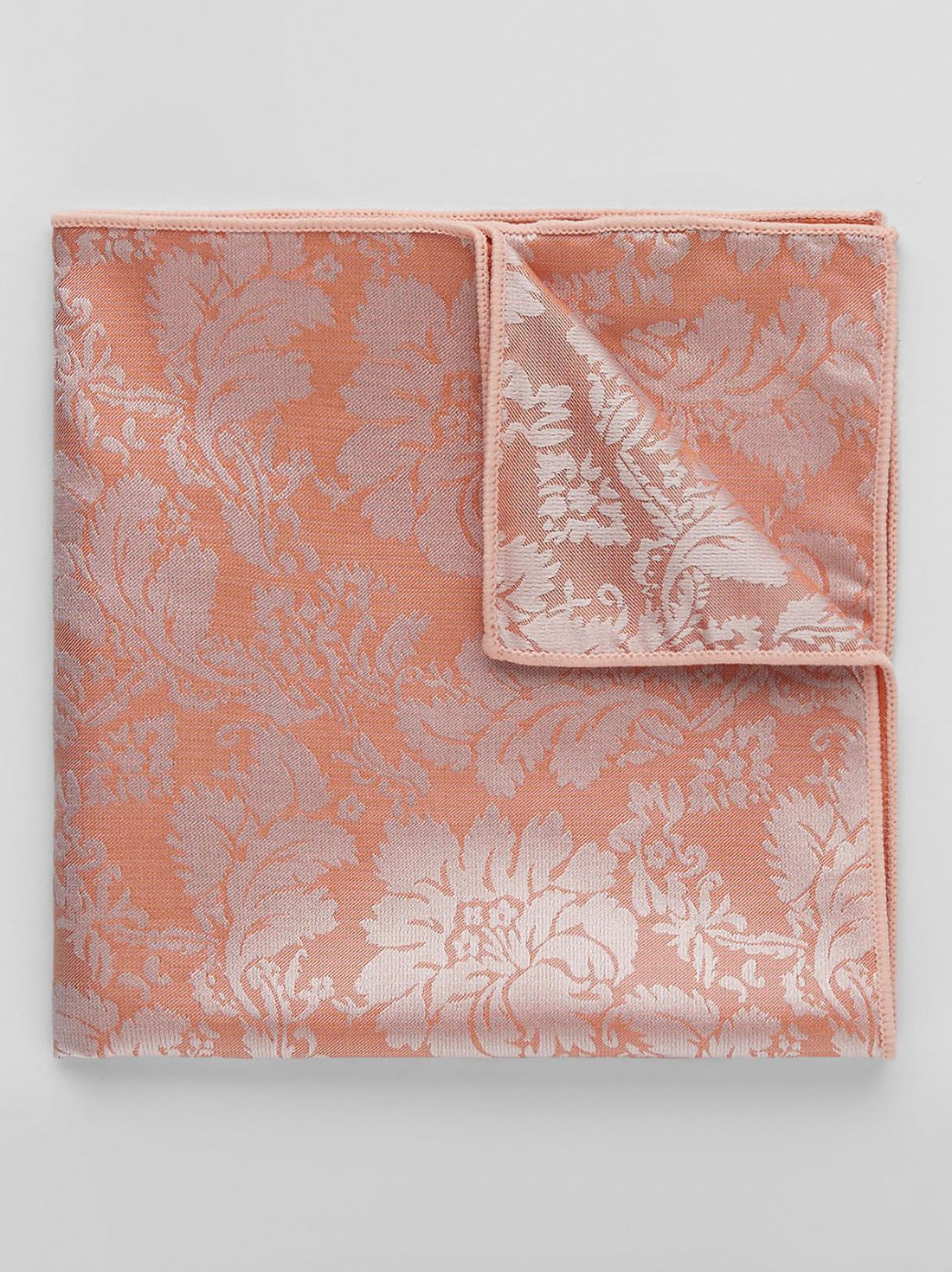 Apricot Pocket Square Floral 