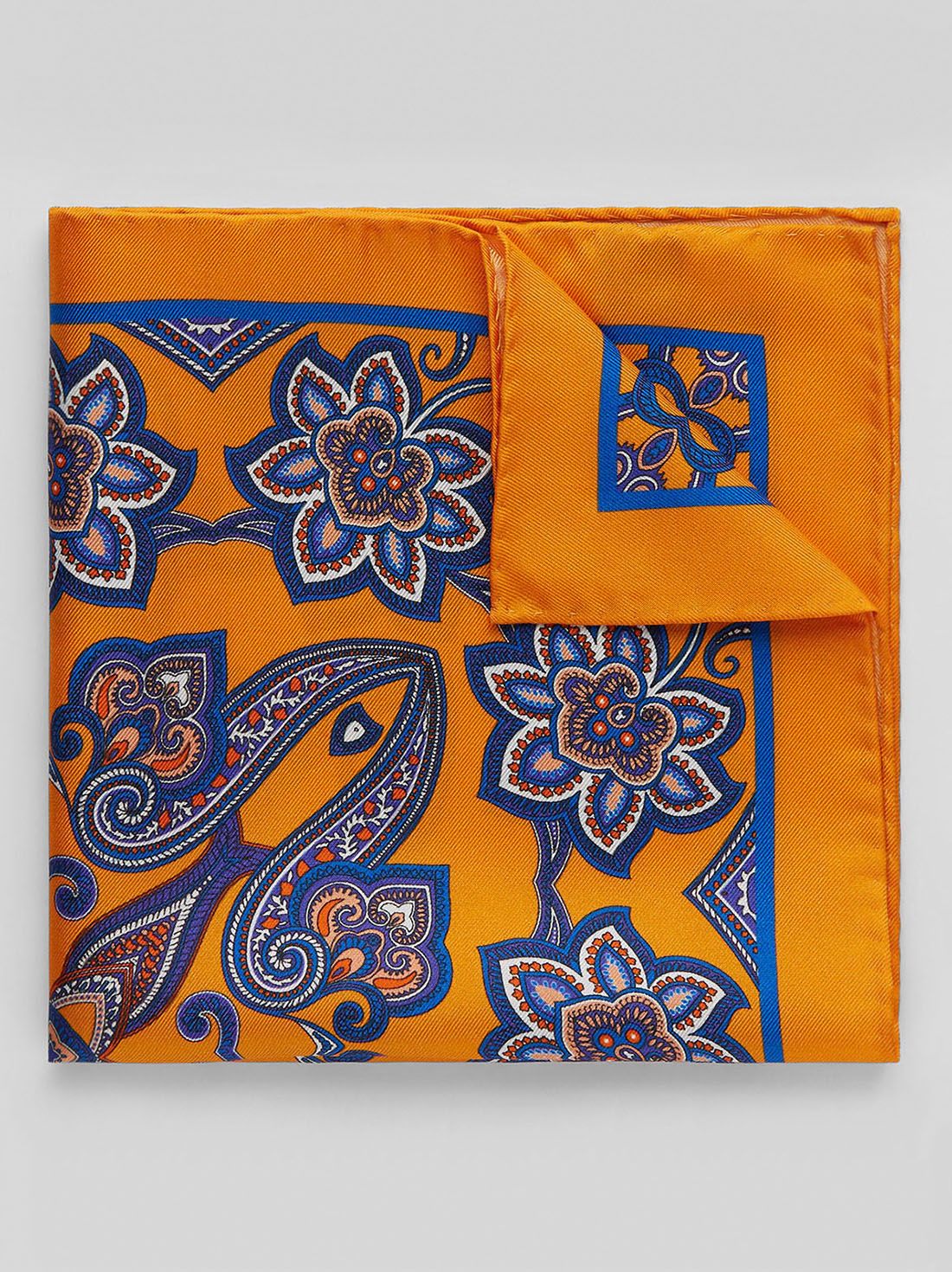 Orange Lommetørklæde Paisley