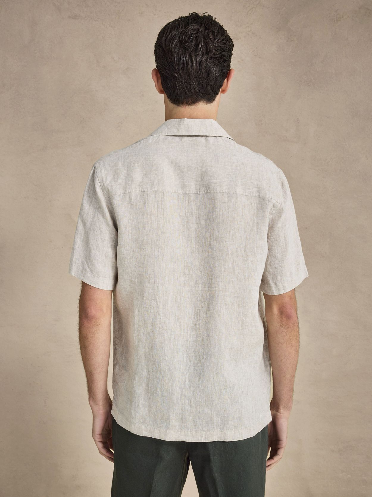 Sand Short Sleeve Linen Shirt - Linen Casual Fit - Buy online 