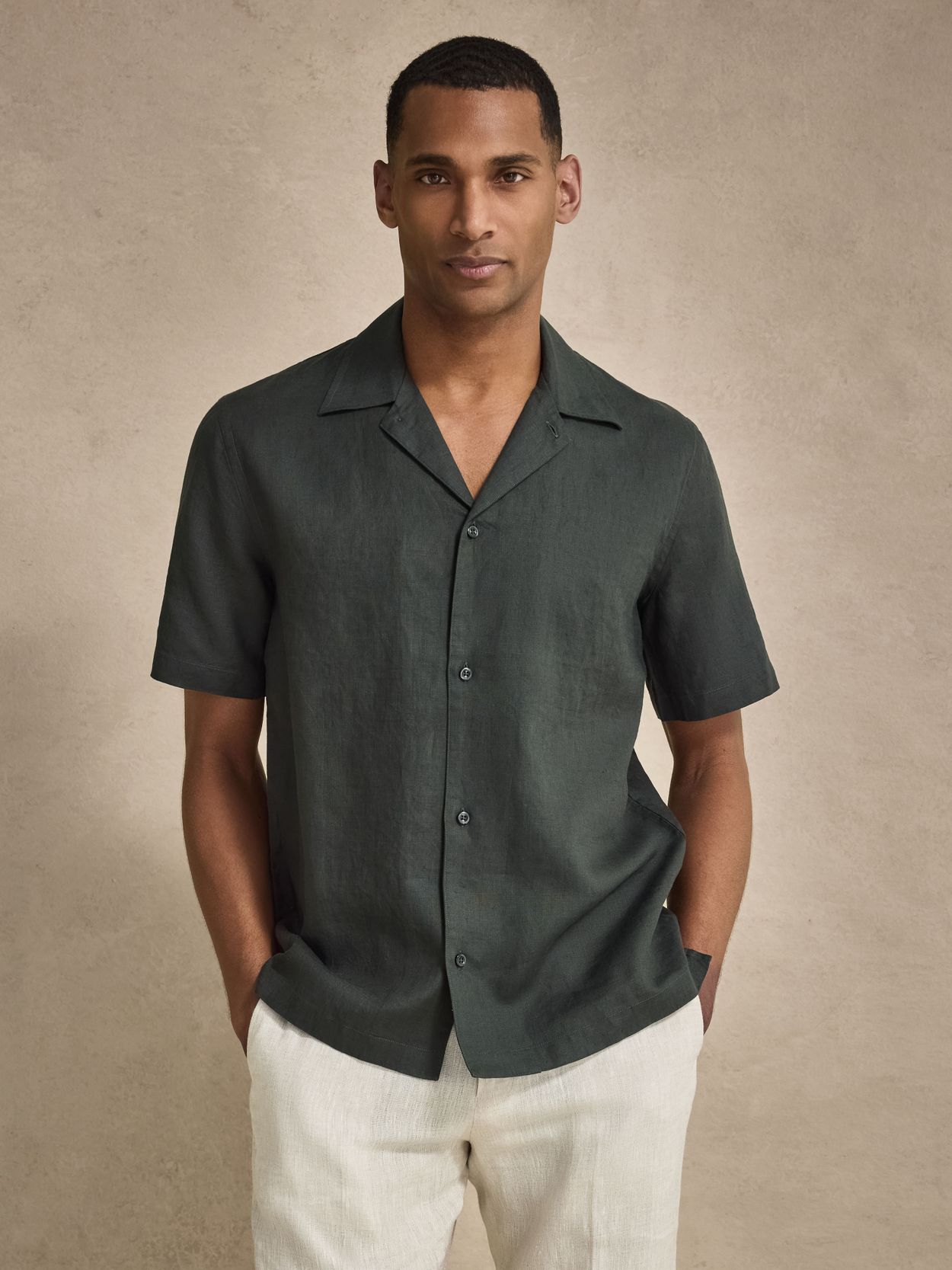 slim fit dress slacks Men's Short Sleeve Cuban Style Guayabera Shirt (Sage/Mint) Sage/Mint / Small main image 0