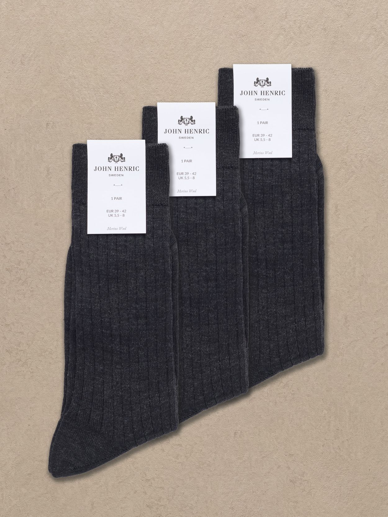 Image number 1 for product 3-Pack Grå Merinostrømper