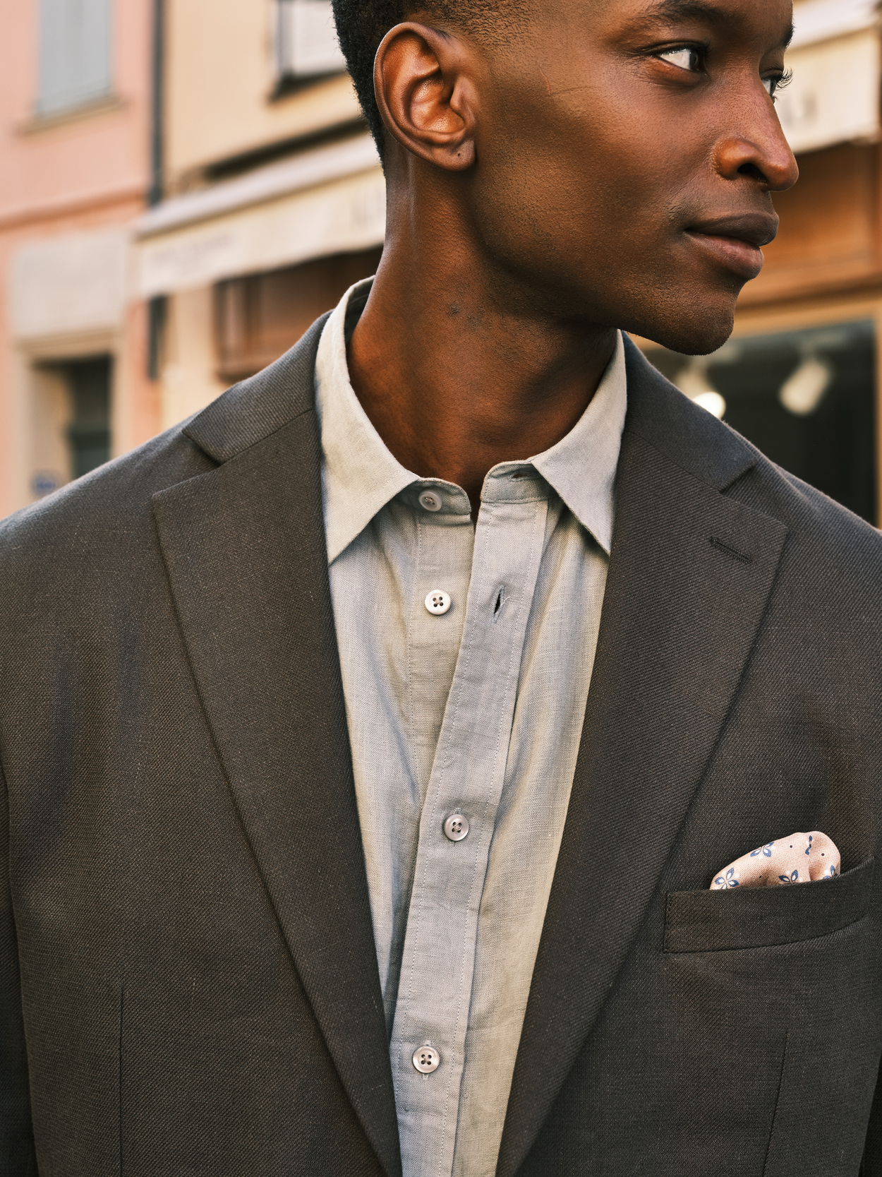 Image number 5 for product Dark Green Linen Suit