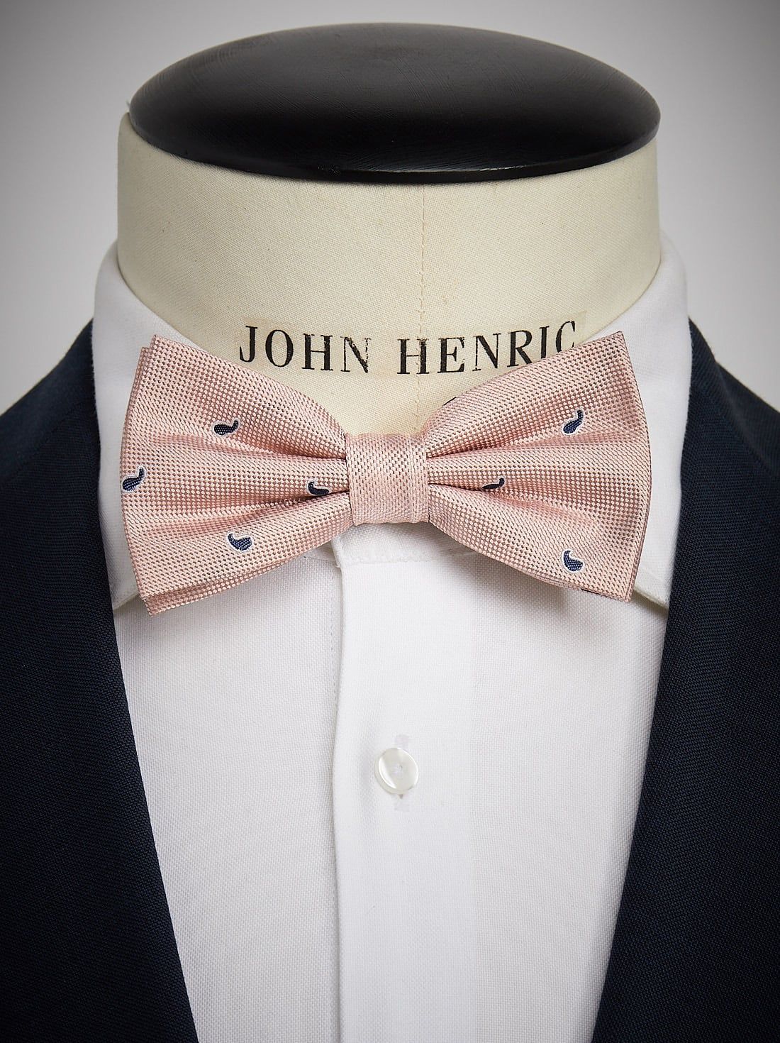 Pink Bow Tie - Silk Paisley - Buy online | John Henric