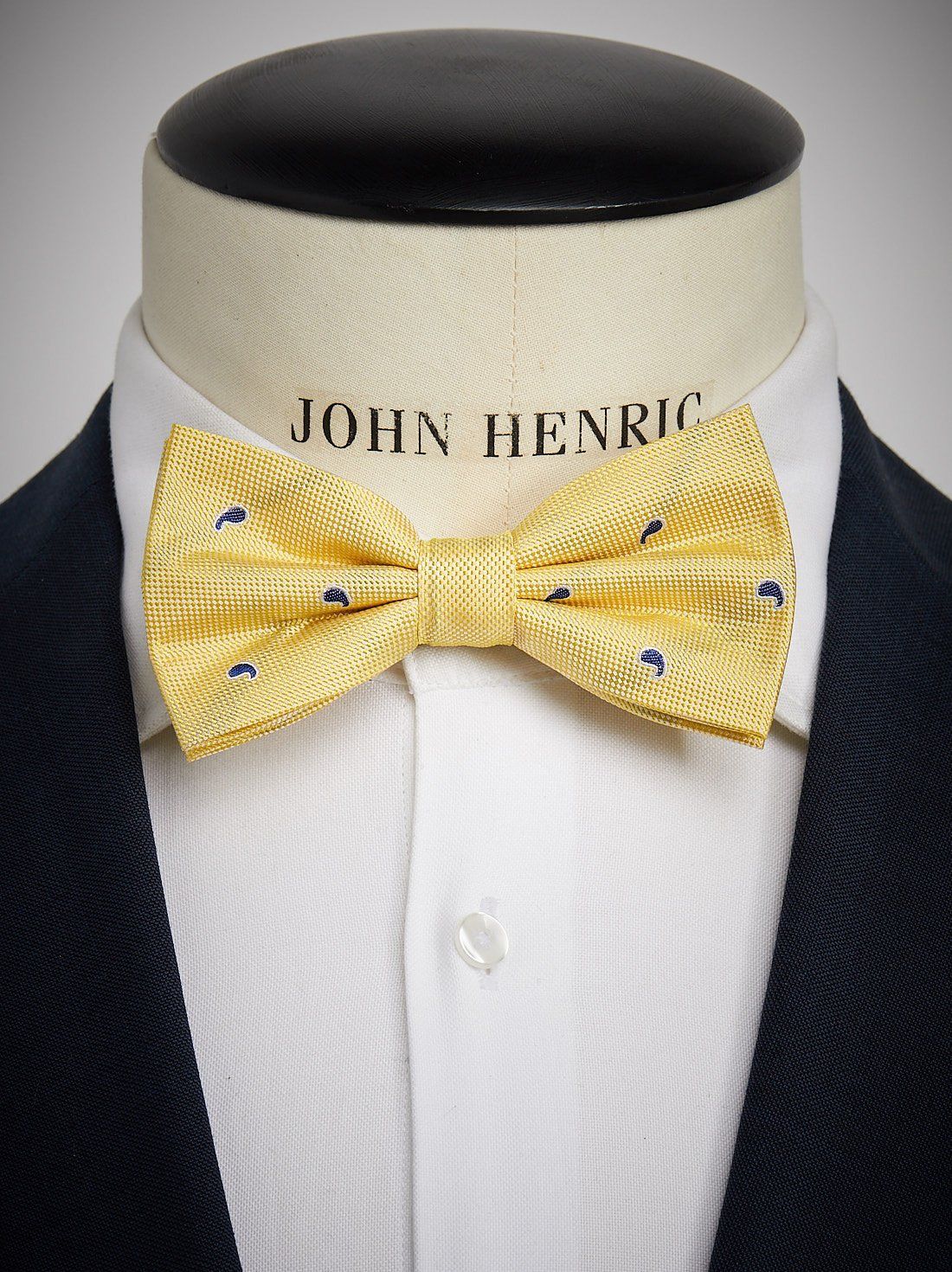 Yellow Bow Tie Small Paisley