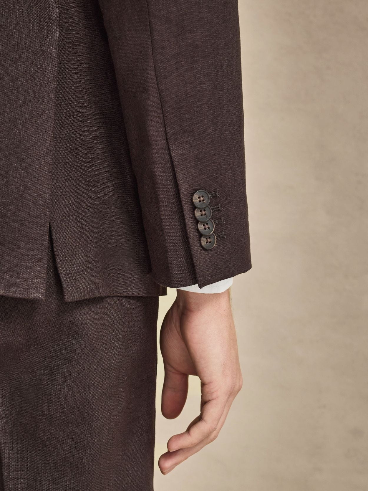 Image number 10 for product Dark Brown Linen Suit