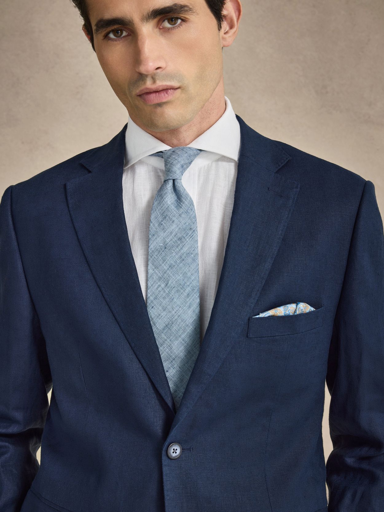 Image number 7 for product Navy Blue Linen Suit