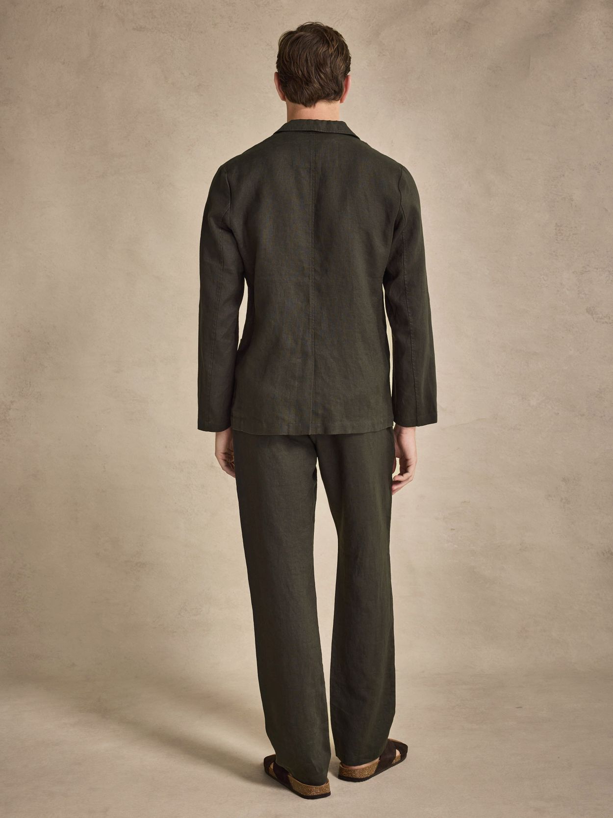 Image number 8 for product Mörkgrön Linnekostym