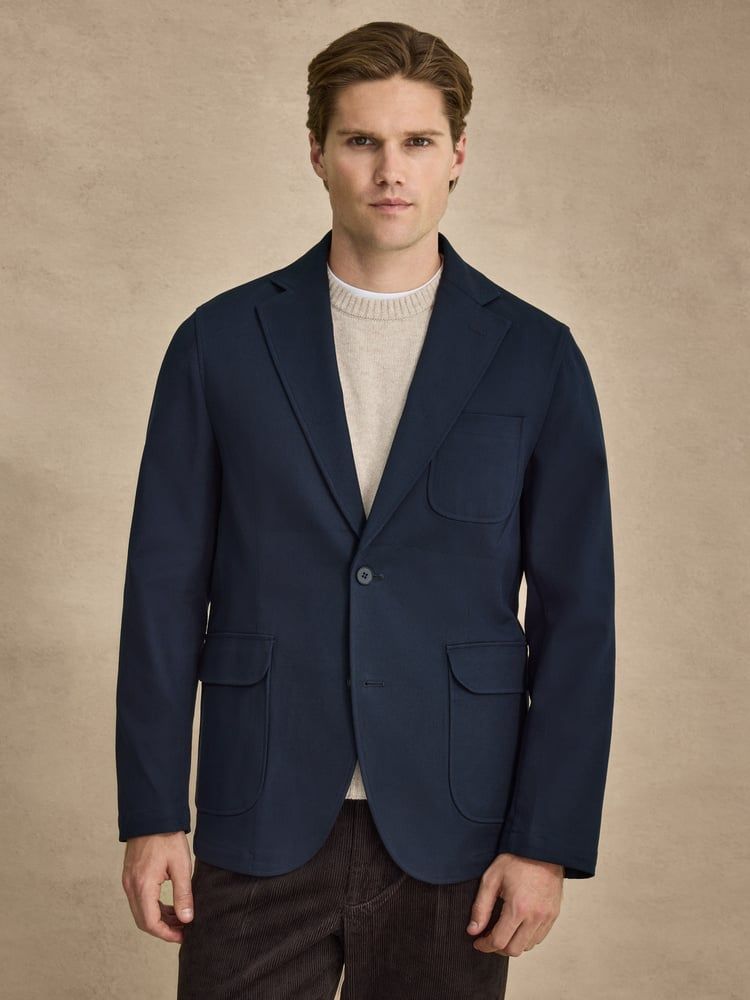 Navy Blue Single Breasted Blazer