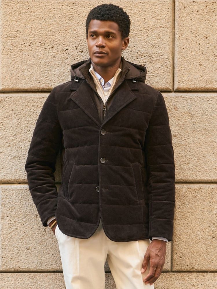 Dark Brown Padded Blazer