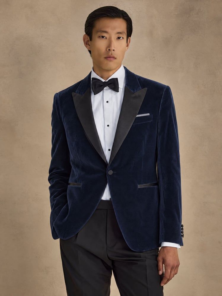 Navy Blue Tuxedo Jacket