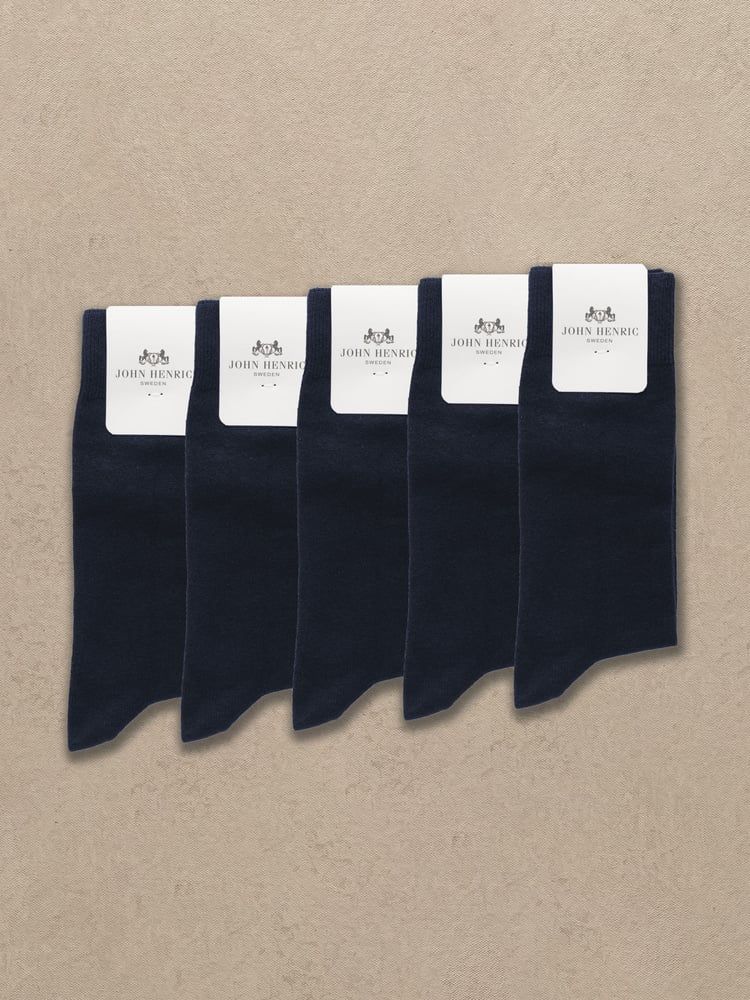 5-Pack Blå Strumpor