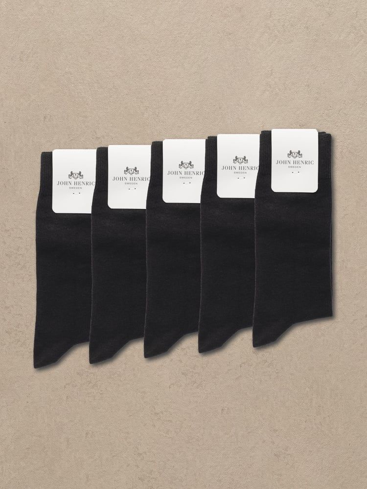 5-Pack Svarta Strumpor