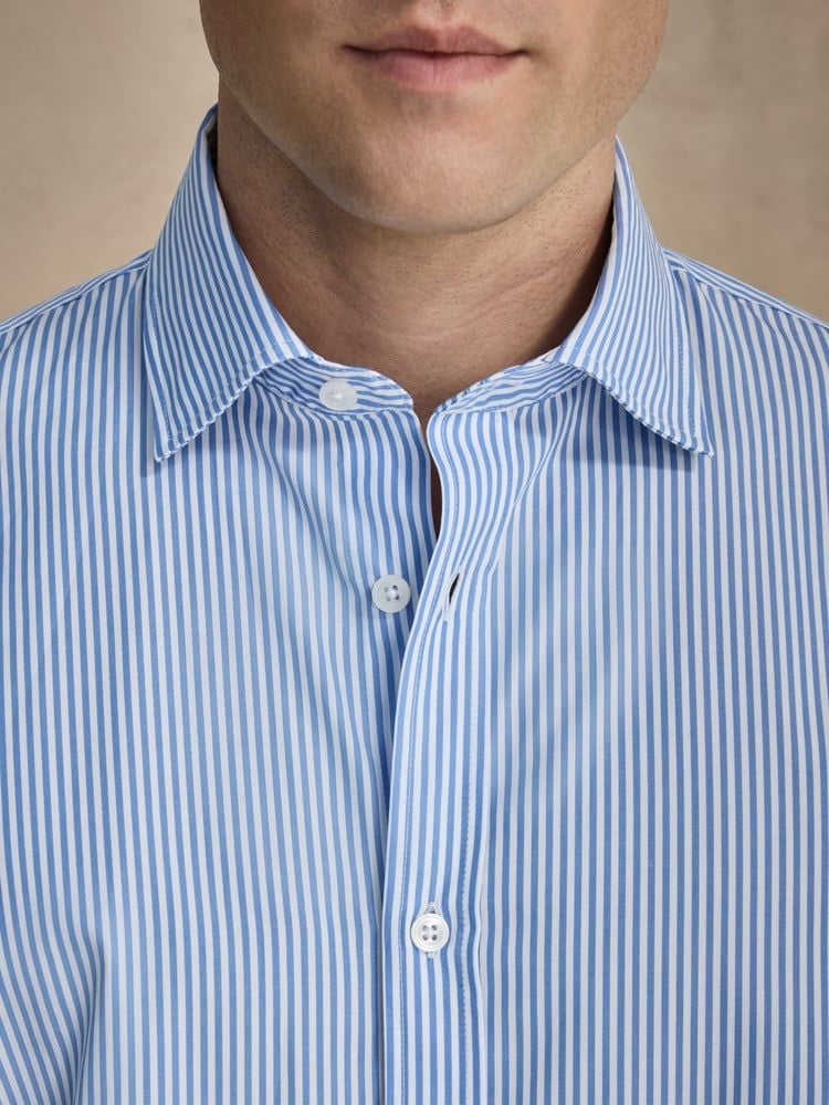 White & Blue Striped Shirt