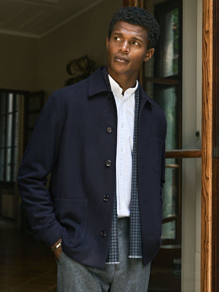 Navyblaues Overshirt