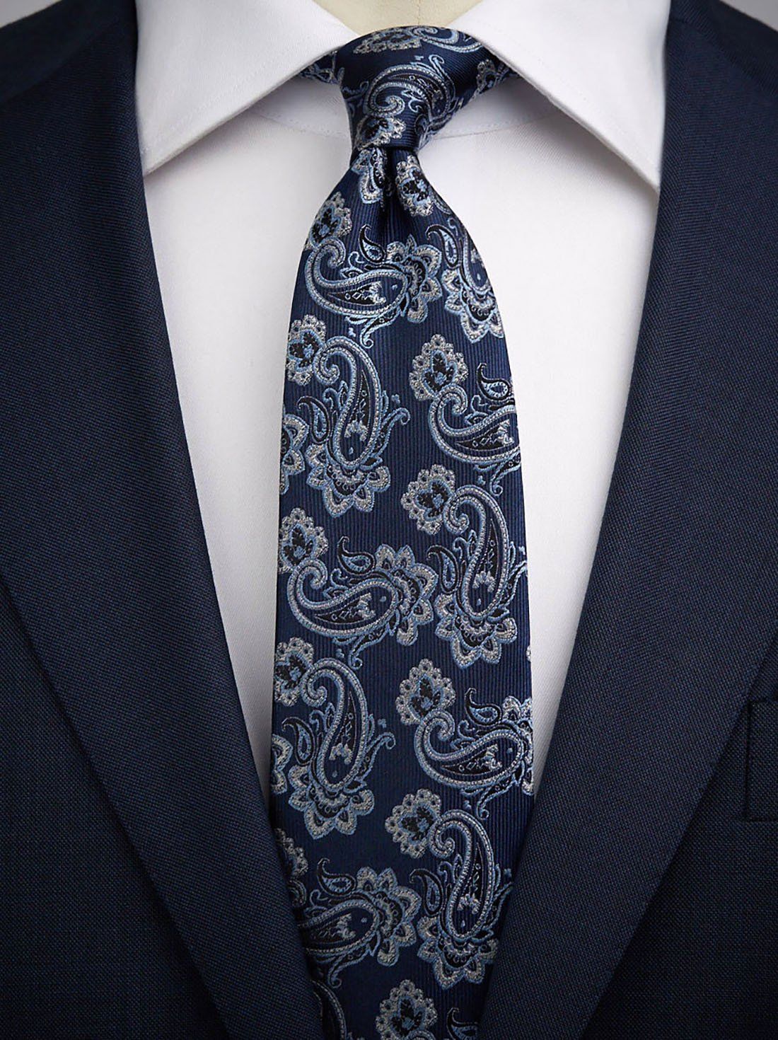 Blaue Paisley Krawatte
