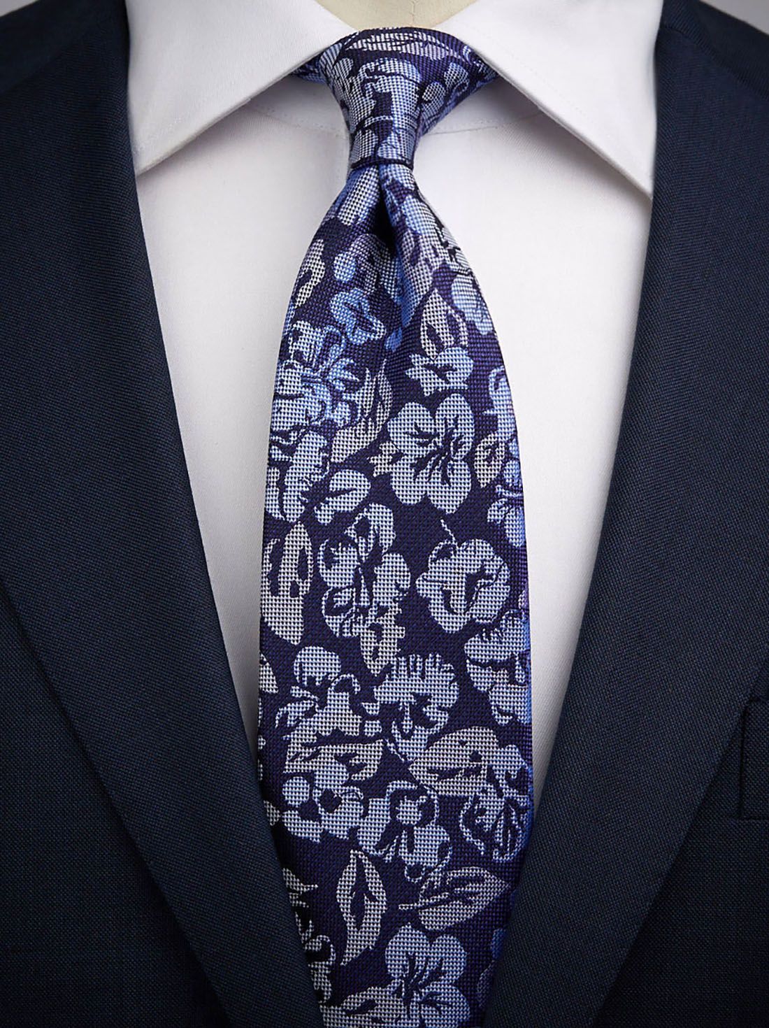 Blue Tie Floral 