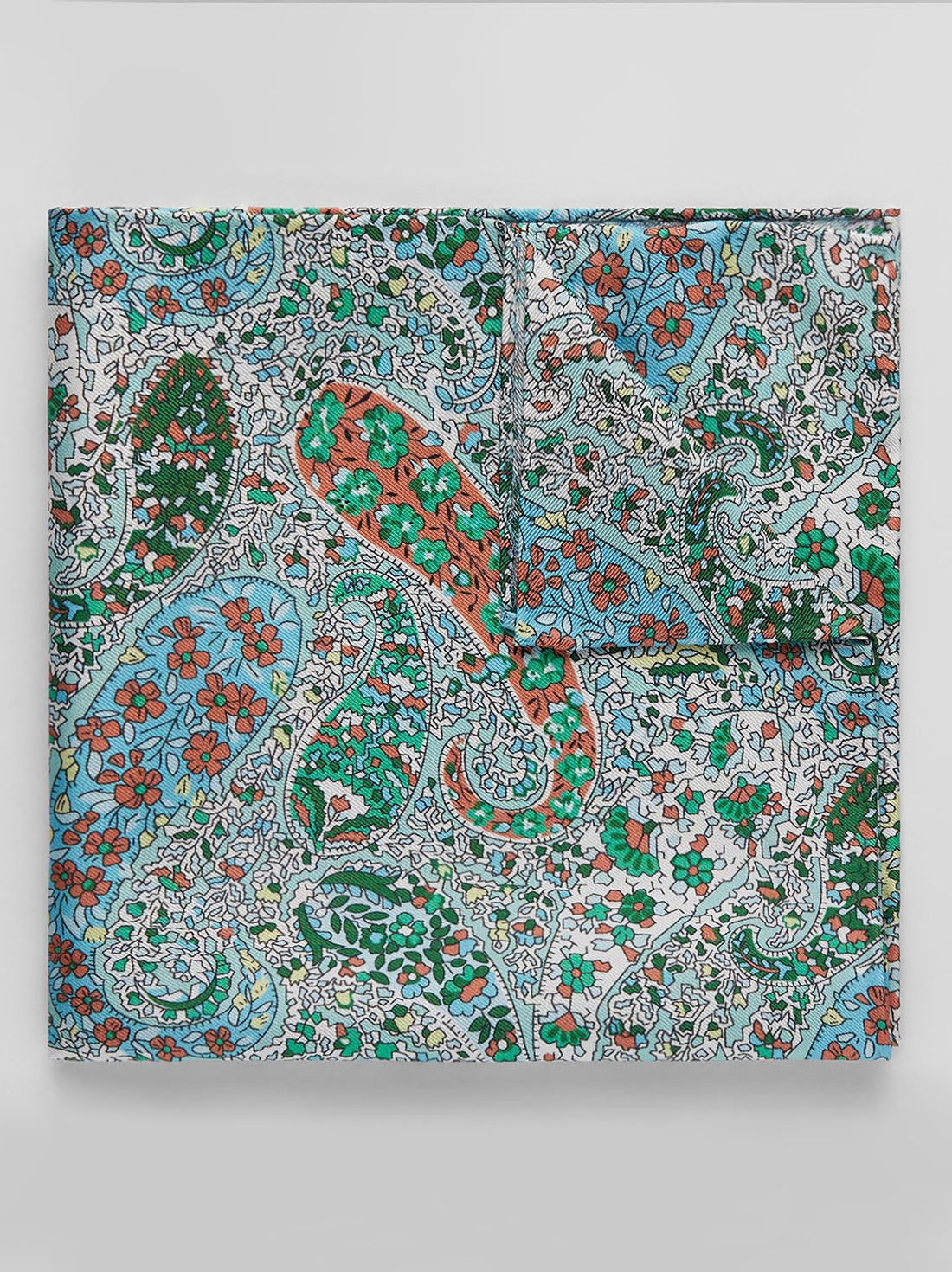 Pochette de Costume Verte Paisley