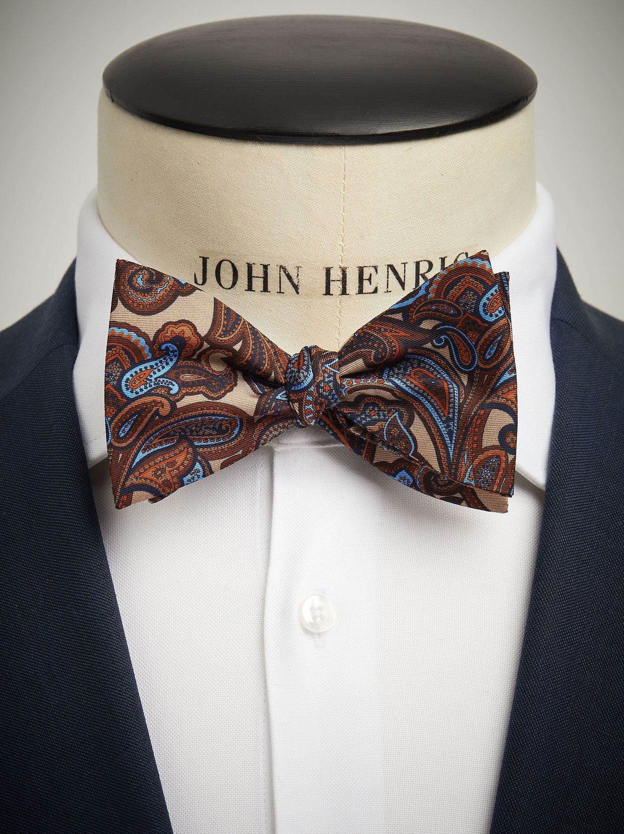 Brown Bow Tie Paisley