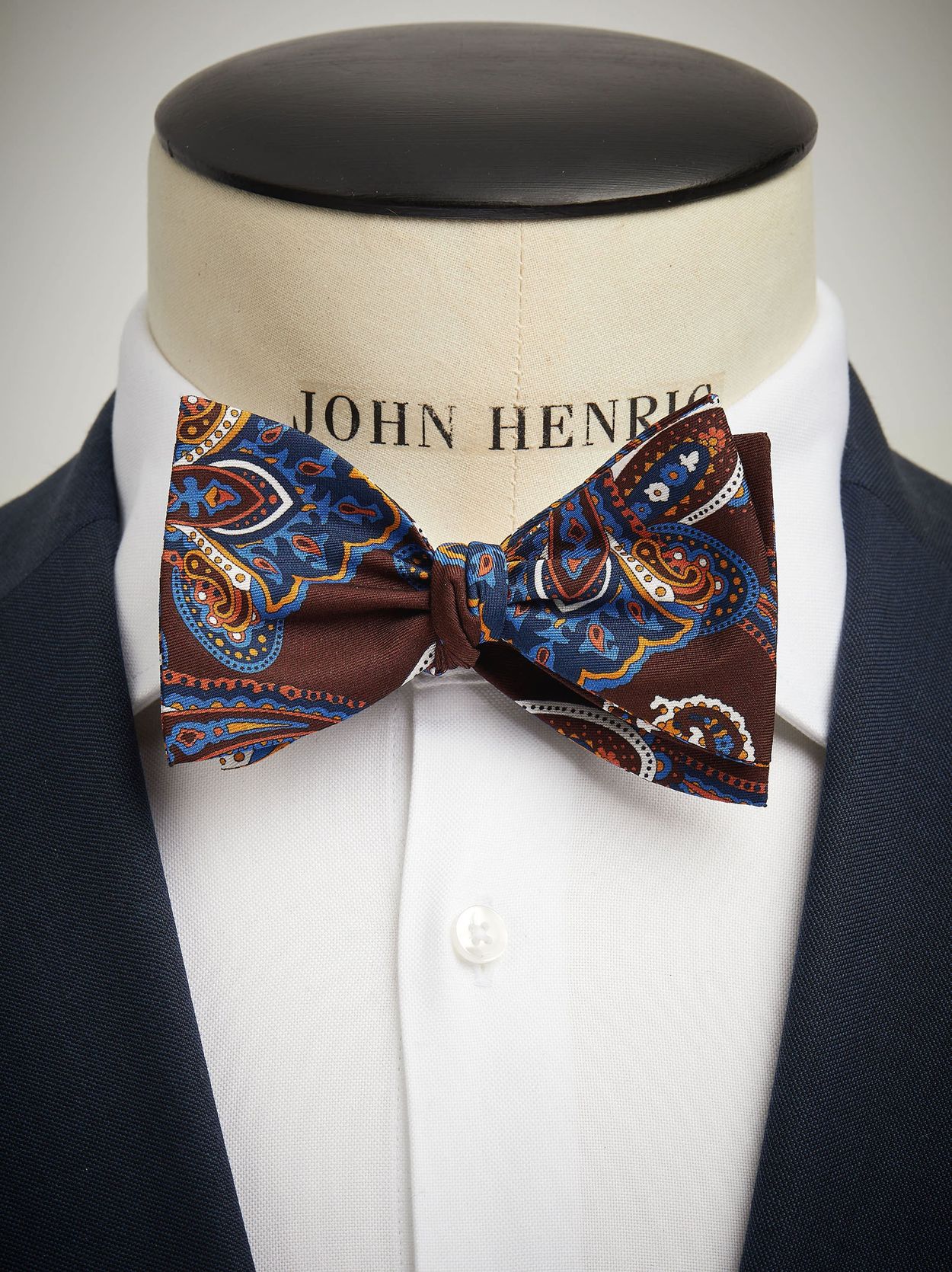 Brown Bow Tie Paisley