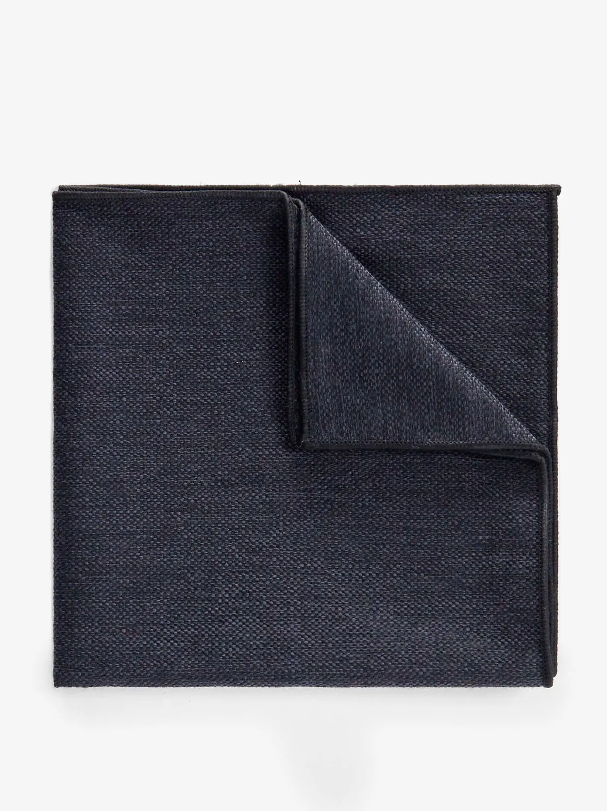 Grey Pocket Square Wool