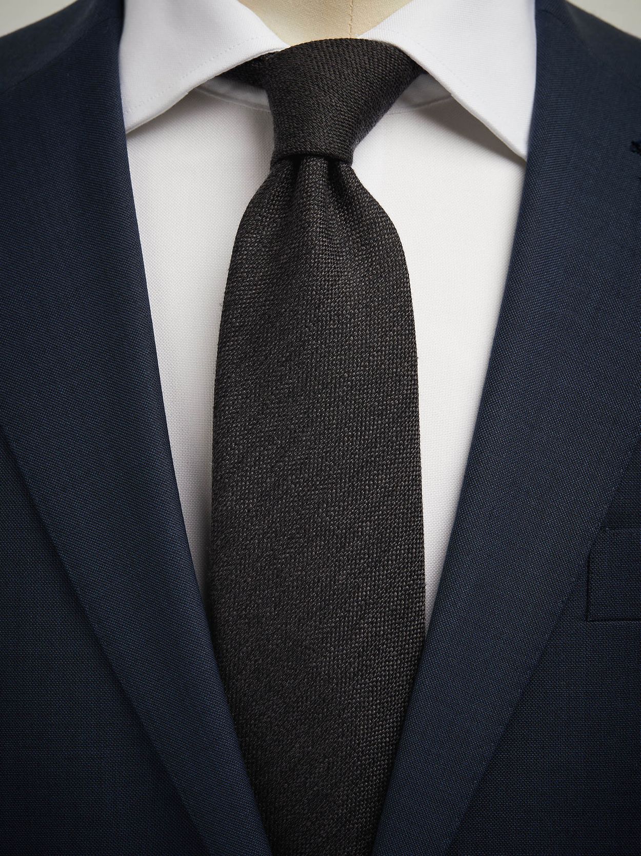 Grey Tie Wool