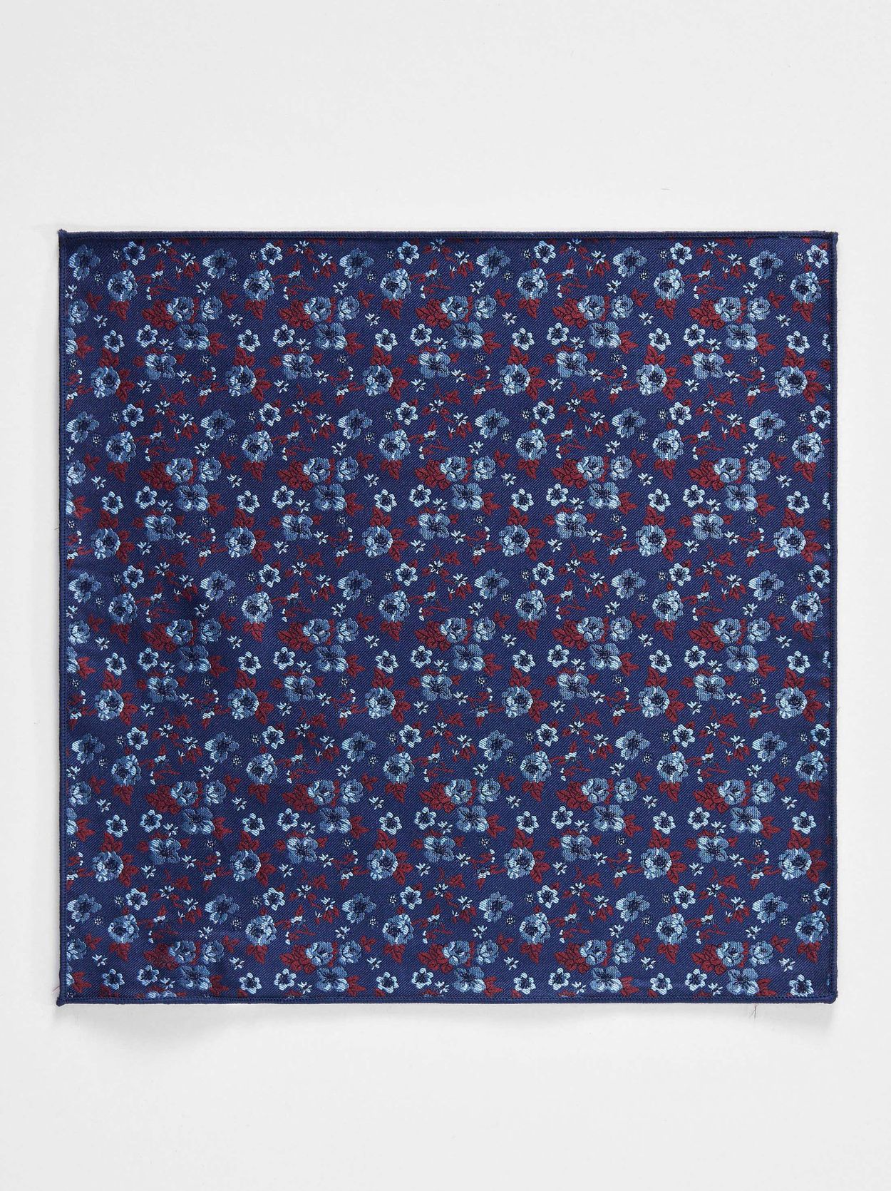 Blue Pocket Square Floral