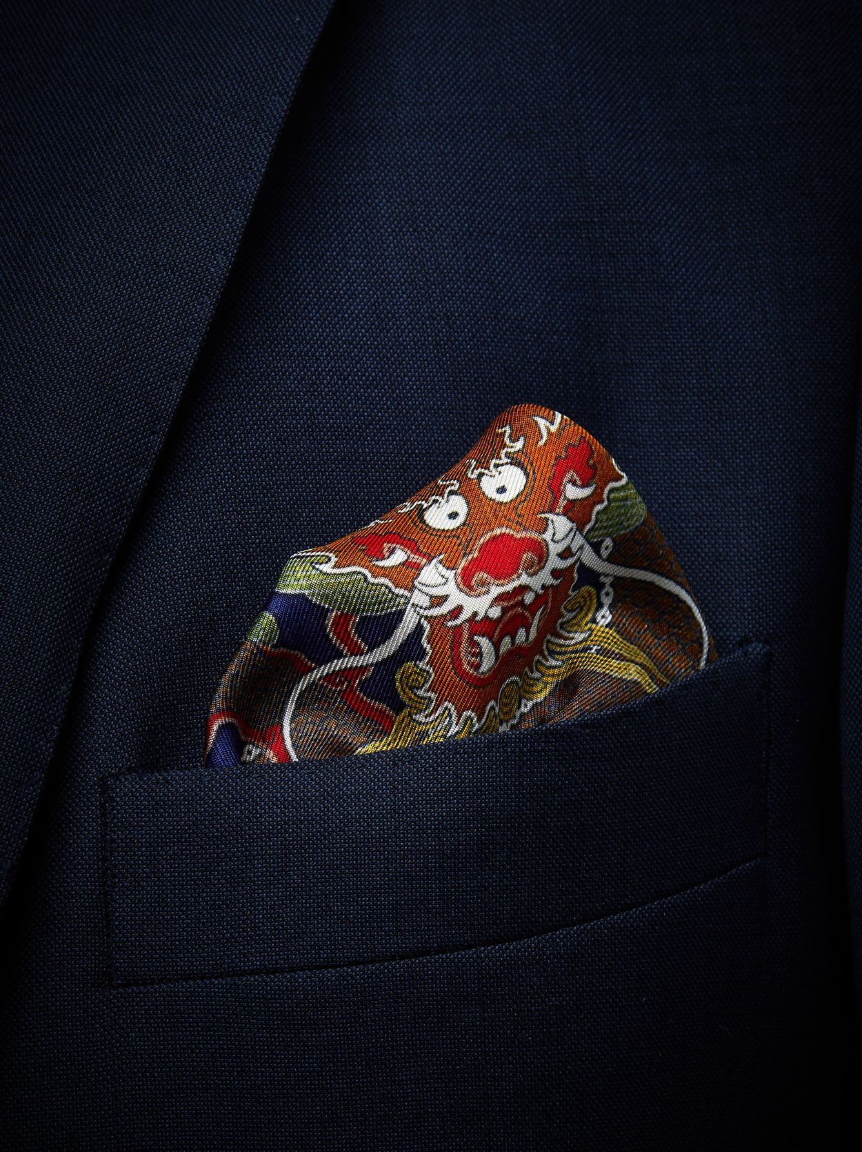 Blue Pocket Square Motif
