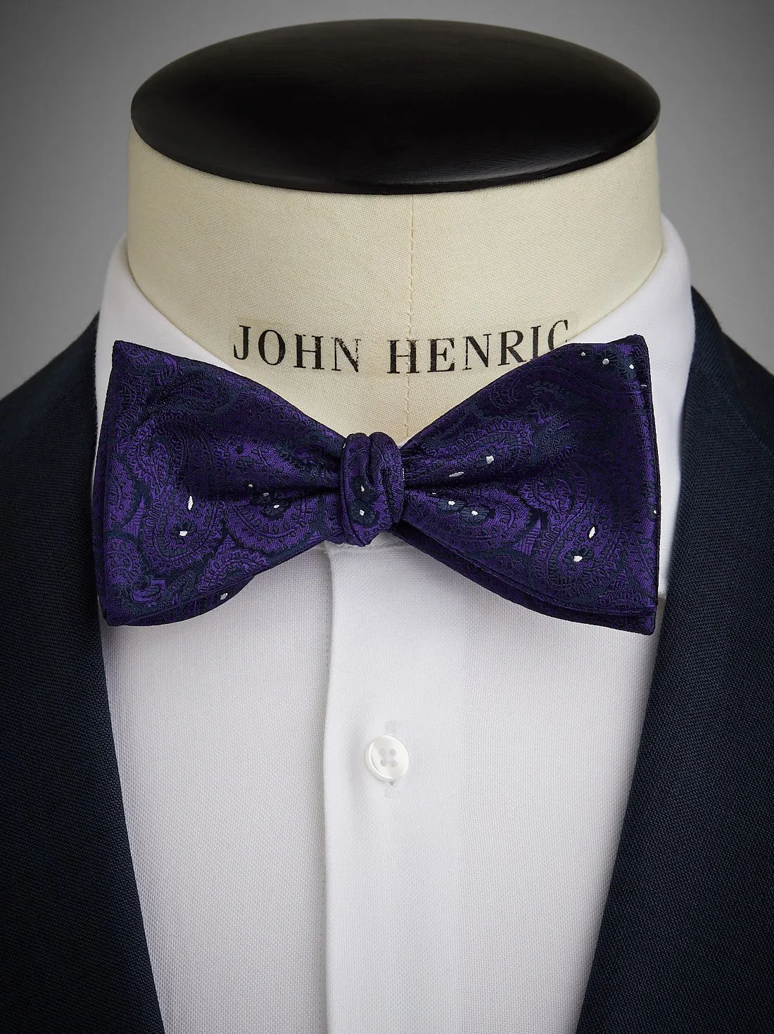 Purple Bow Tie Paisley