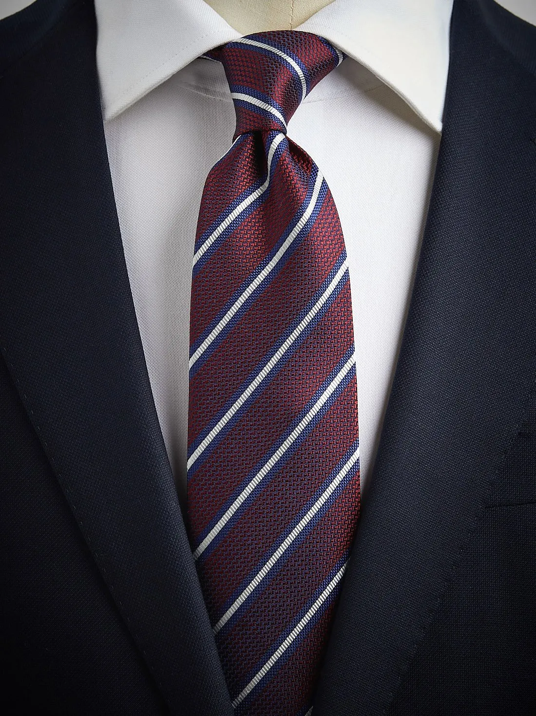 Burgundy Tie Striped