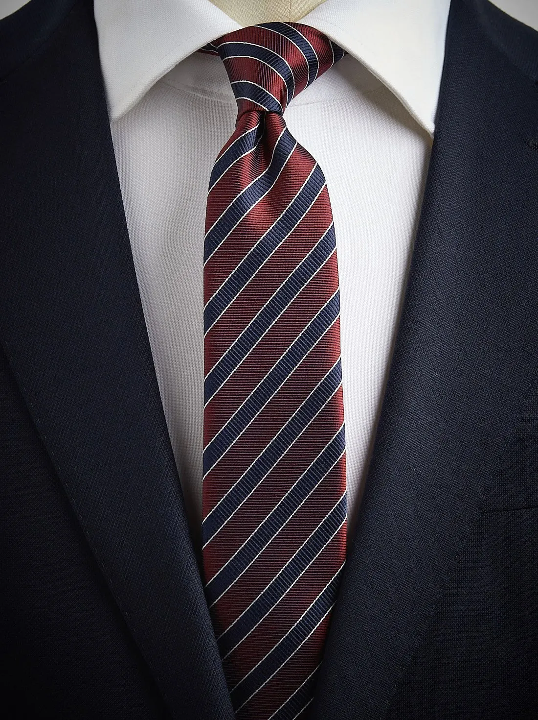 Burgundy Tie Striped