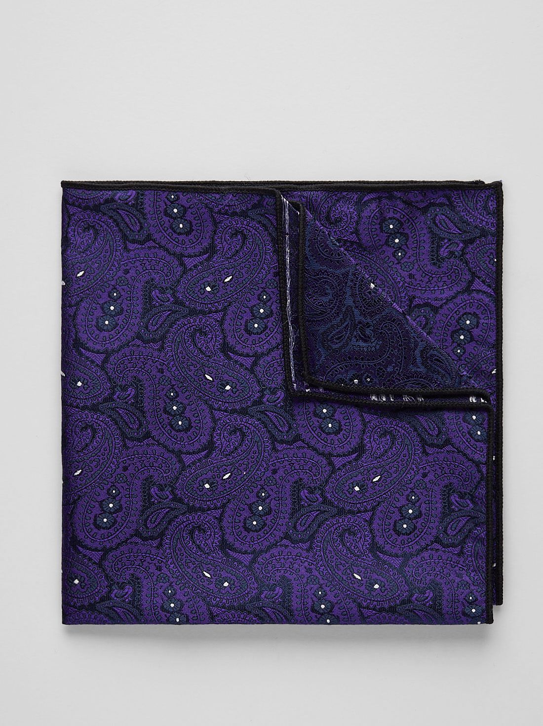 Purple Pocket Square Paisley