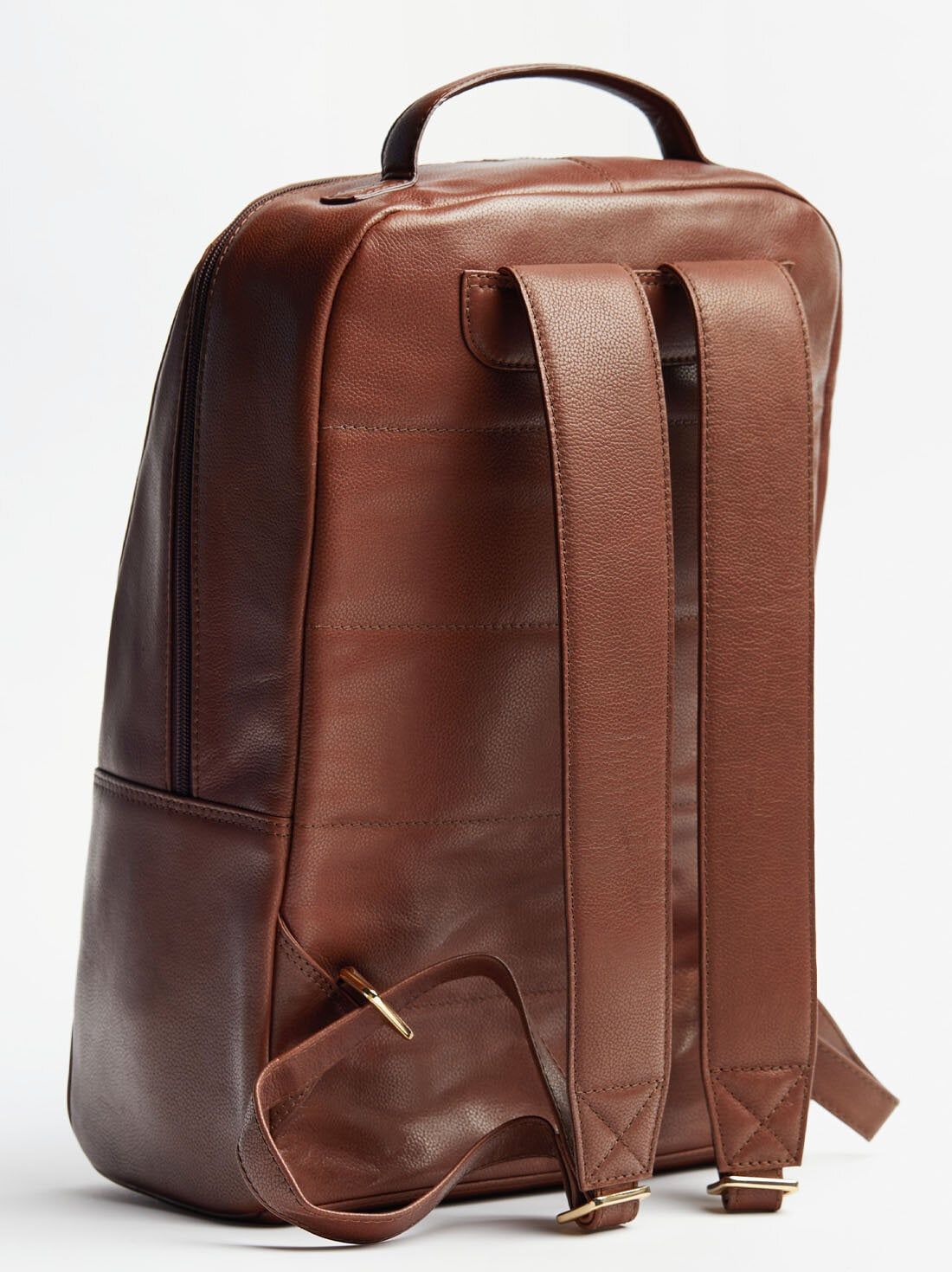 chestnut dublin leather backpack John Henric - Chestnut Backpack